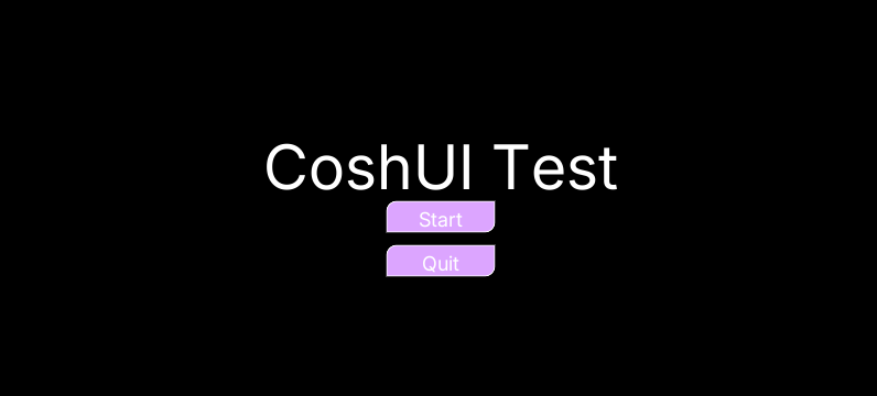 Image of the menu screen with custom buttons