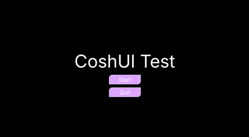 Image of the menu screen with custom buttons