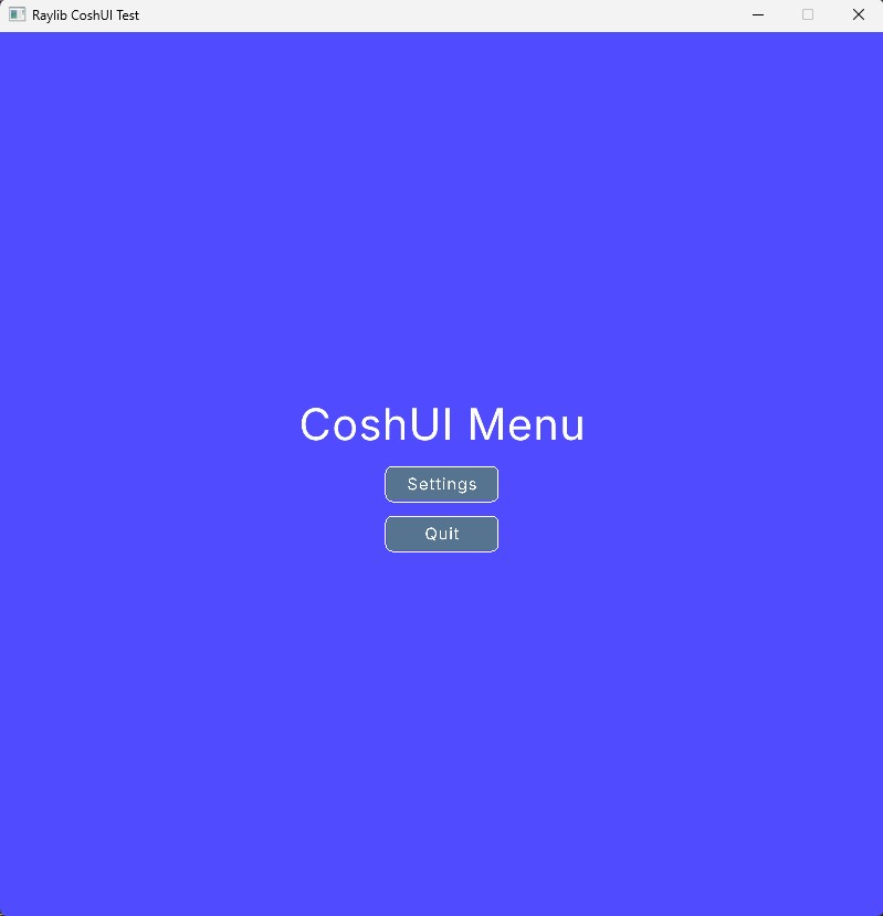 image of the menu screen