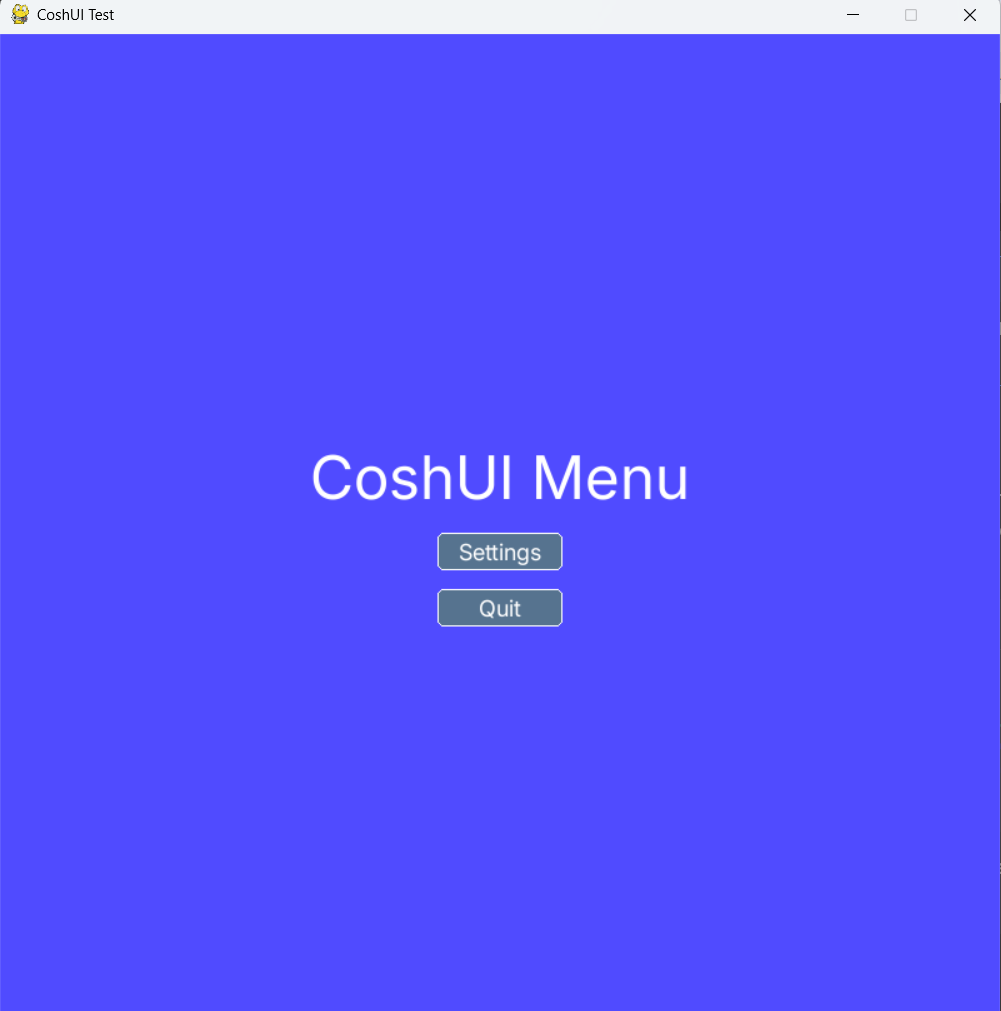 image of the menu screen